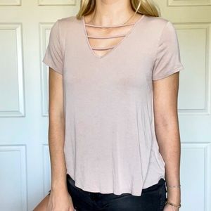 Tan Color T-shirt with minor details